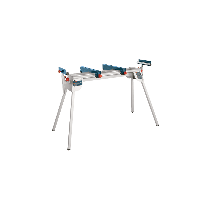 Folding-leg miter saw stand with adjustable supports for Bosch saws in tool accessories and power tool collections
