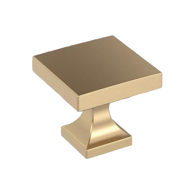 Square champagne bronze cabinet knob with pedestal base in hardware and furniture accessories under $50 collection