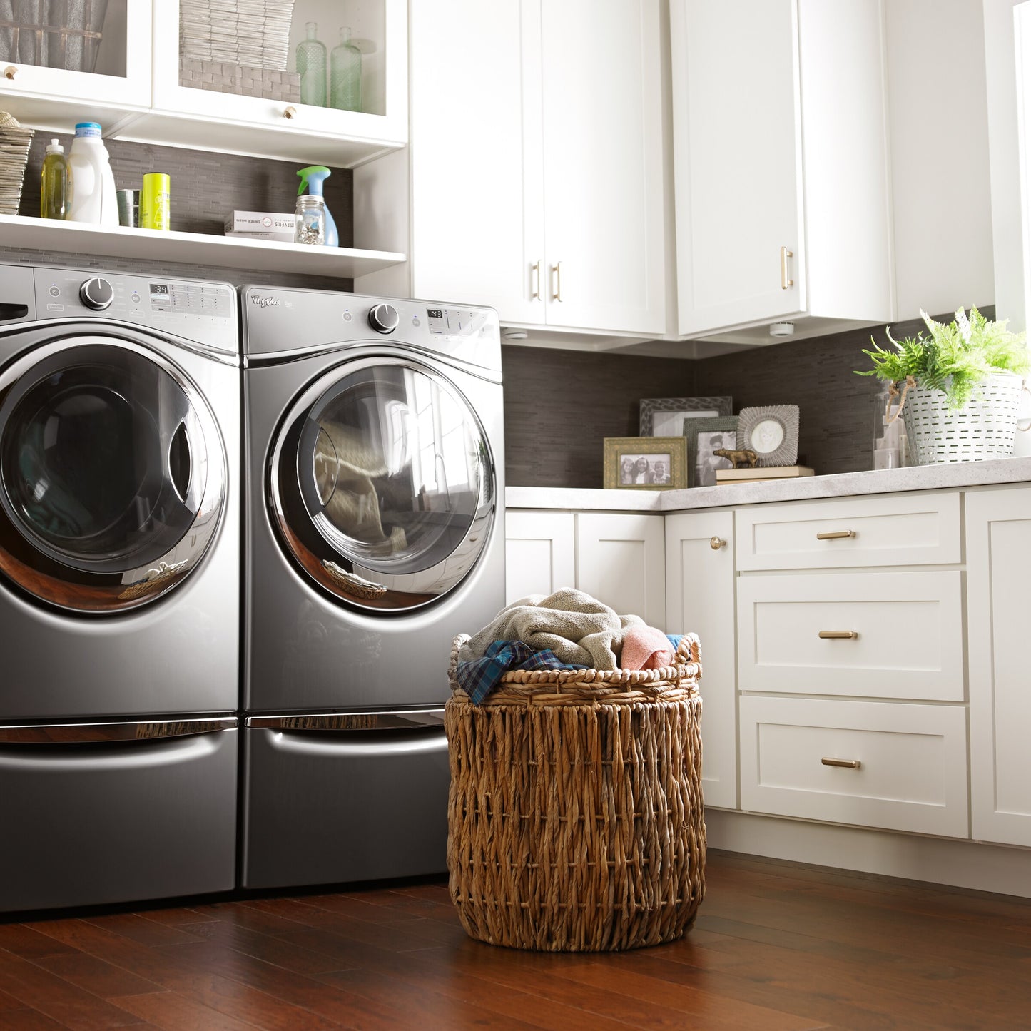 15.5" Pedestal for Front Load Washer and Dryer with Storage