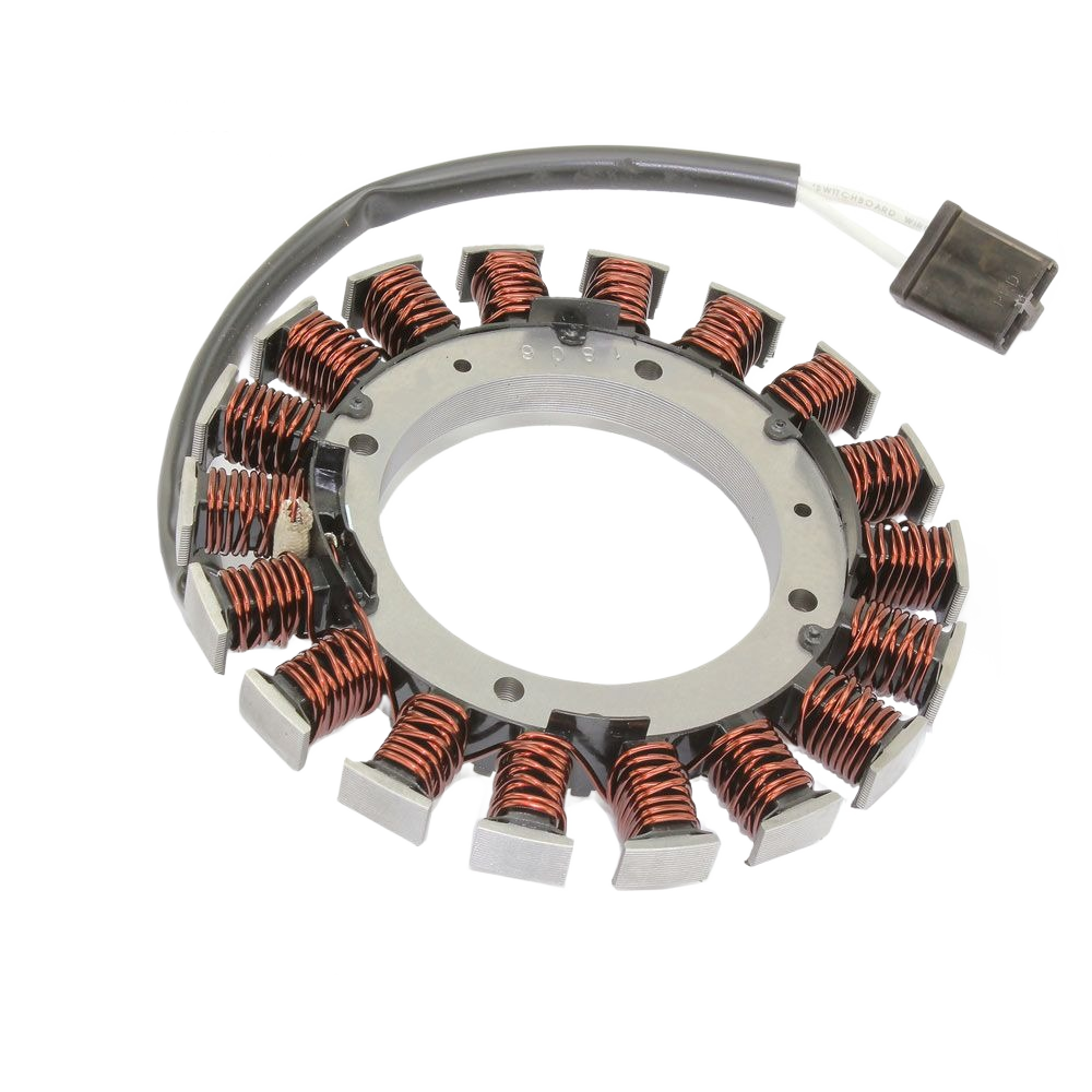 Circular electrical coil with copper wiring and connector for automotive and John Deere engine parts applications