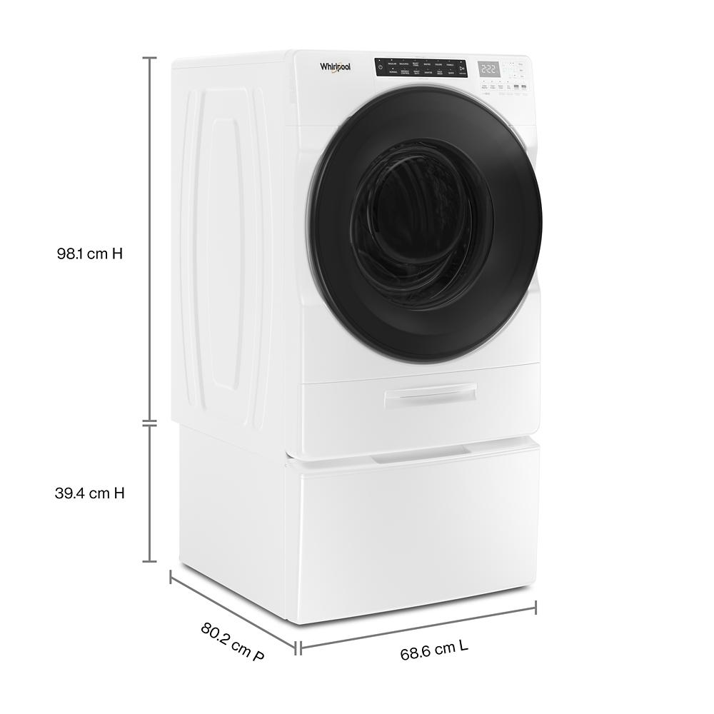 White ventless washer dryer combo with black door and digital controls in washers and dryers appliances collection