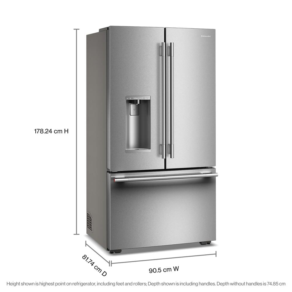 23 Cu. Ft. 36-Inch Counter-Depth French Door Refrigerator with Intelligent Auto Fill in PrintShield® Stainless Steel