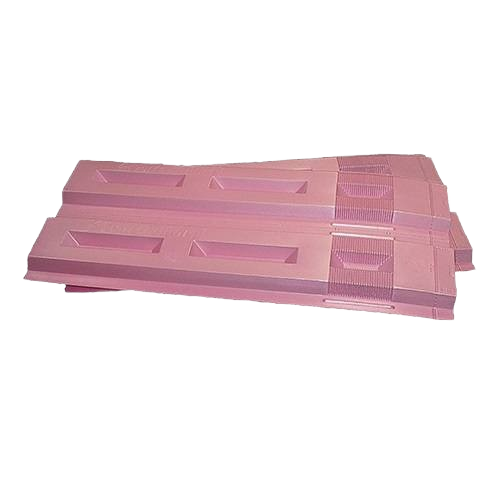 Pink foam attic rafter vent panels designed for improved attic ventilation in home improvement projects