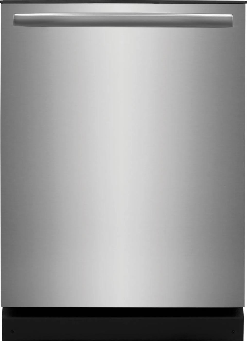 Front view of stainless steel dishwasher with minimalist handle in Dishwashers and Kitchen & Kitchenware collections