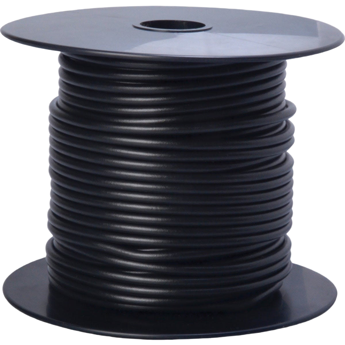 100 ft black 14-gauge PVC-coated electrical wire spool for home improvement and tool use