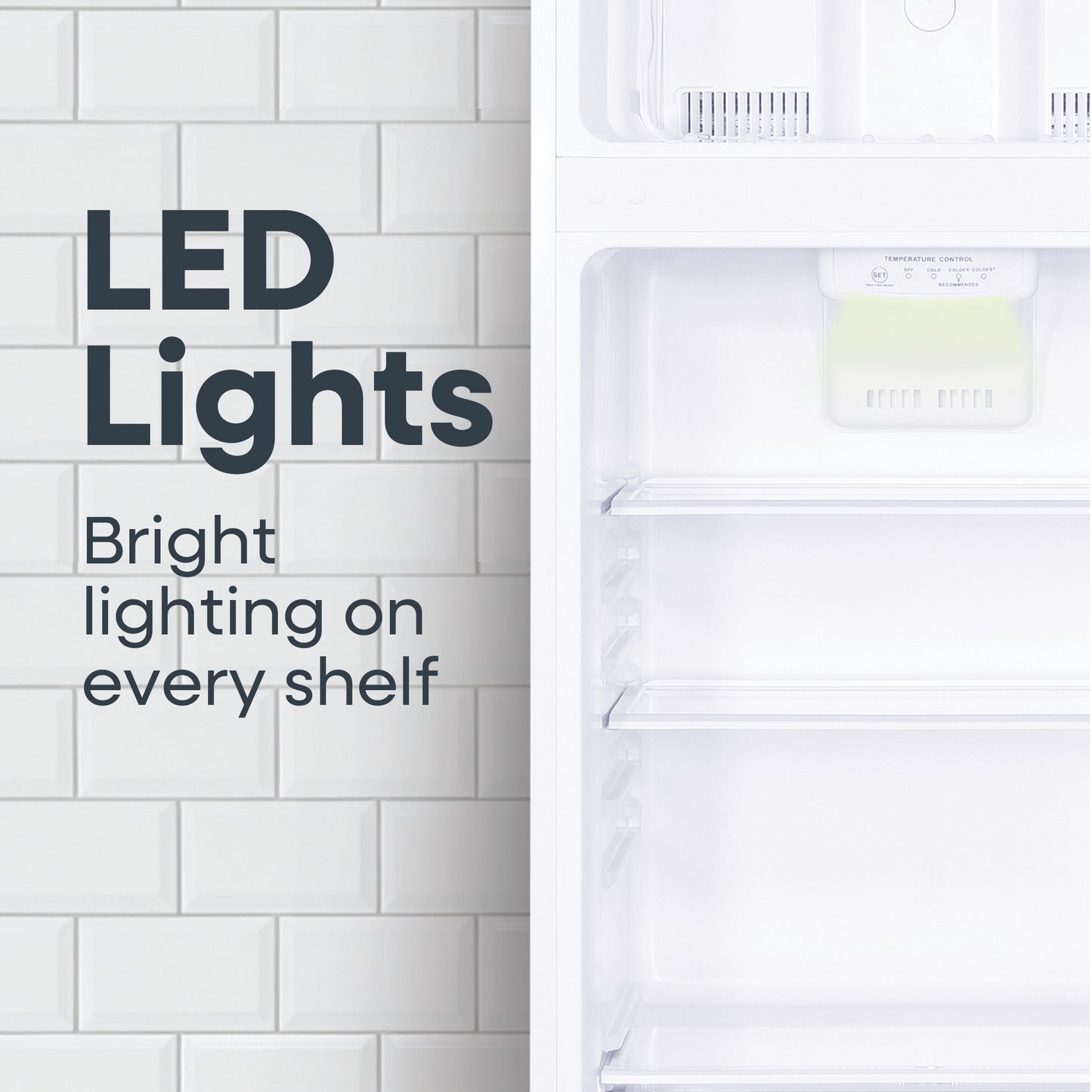 Element Electronics 10.1 cu. ft. Top Freezer Refrigerator - White, ENERGY STAR (ENR10TFGBW)