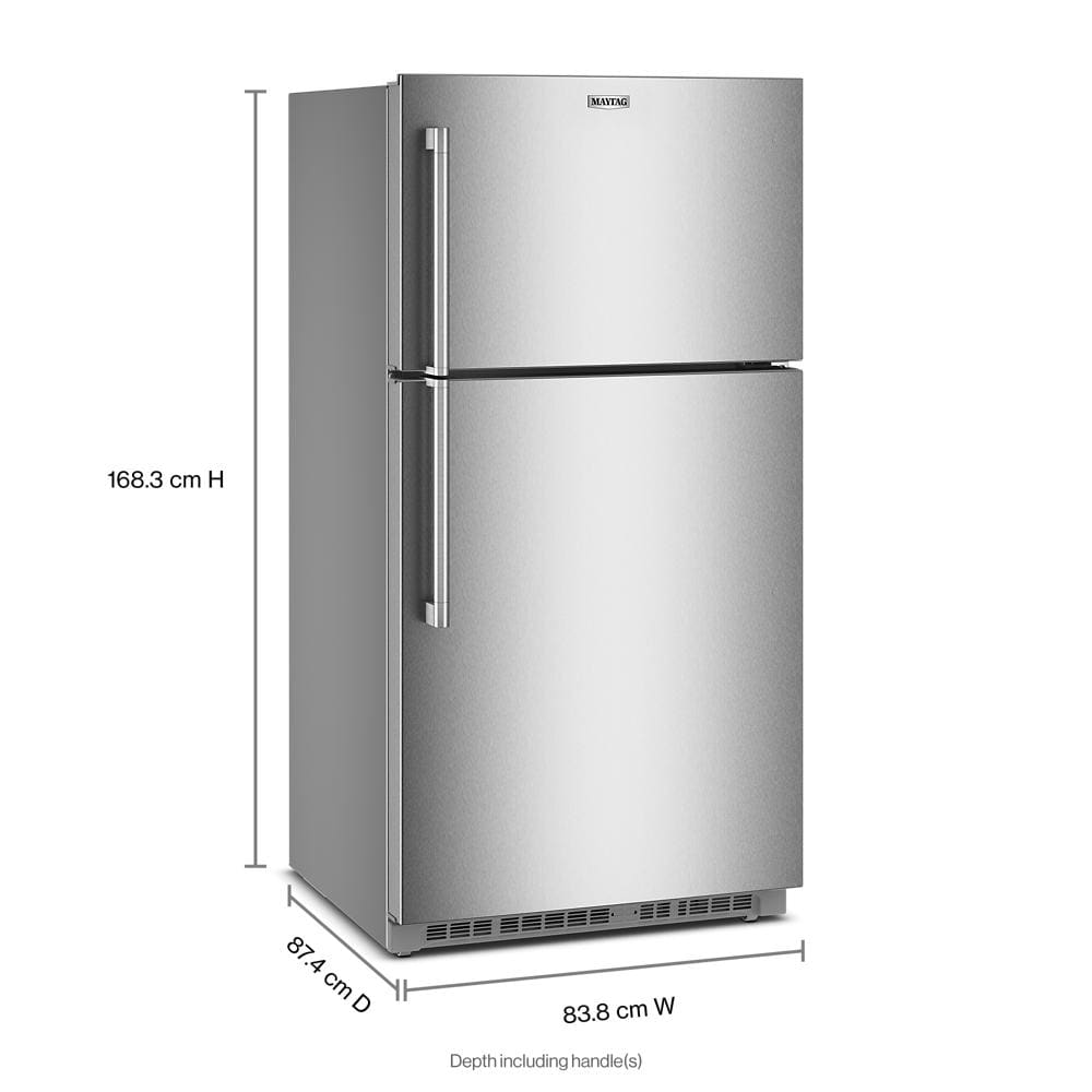 33-Inch Wide Top-Freezer Refrigerator with Factory-Installed Ice Maker—21 Cu. Ft.