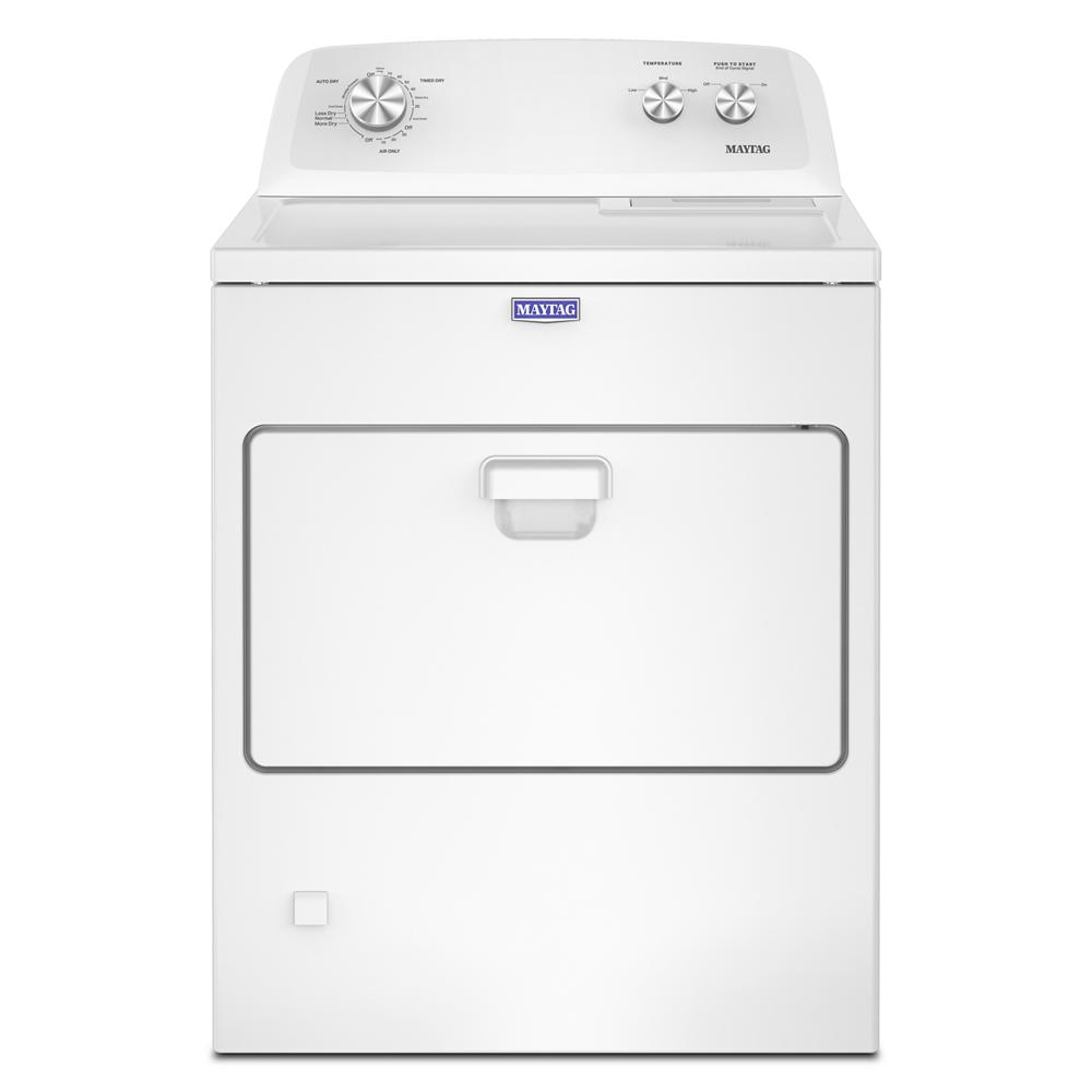 White top load gas dryer with wrinkle prevent feature and simple control knobs from gas dryers collection
