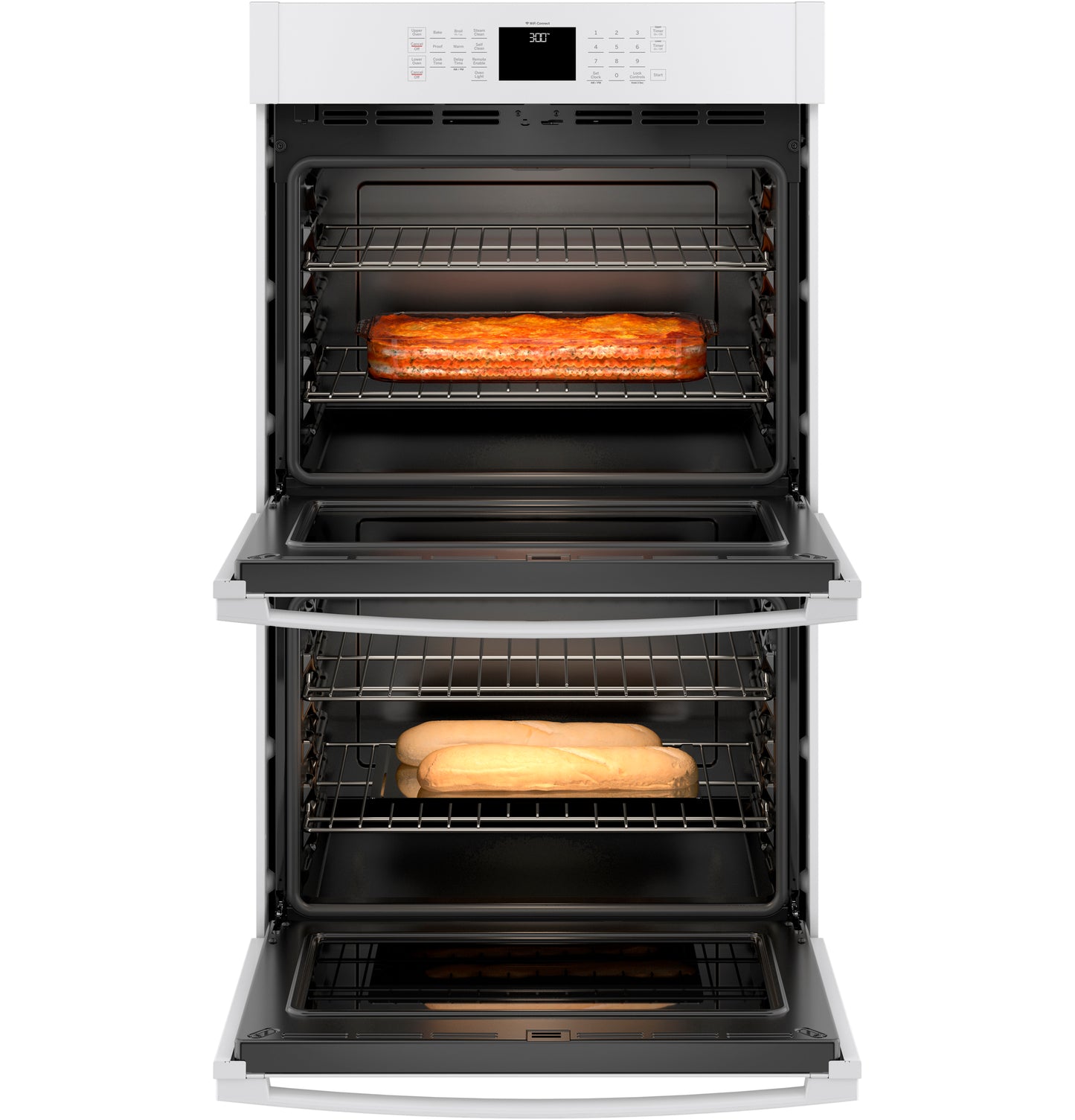 GE® 30" Smart Built-In Self-Clean Double Wall Oven