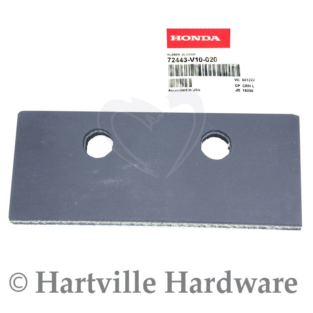 Rectangular black rubber blower part with two holes, authentic Honda replacement for parts and lubricants category under $50