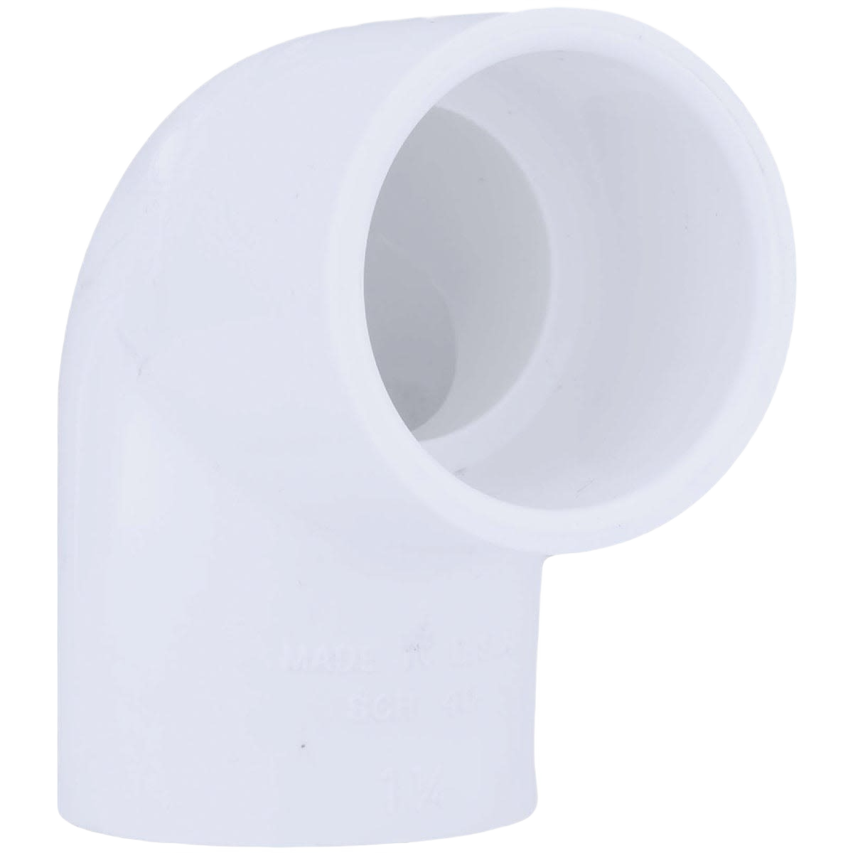 White schedule 40 PVC 90-degree street elbow fitting for plumbing in Pipes & Fittings collection under $50