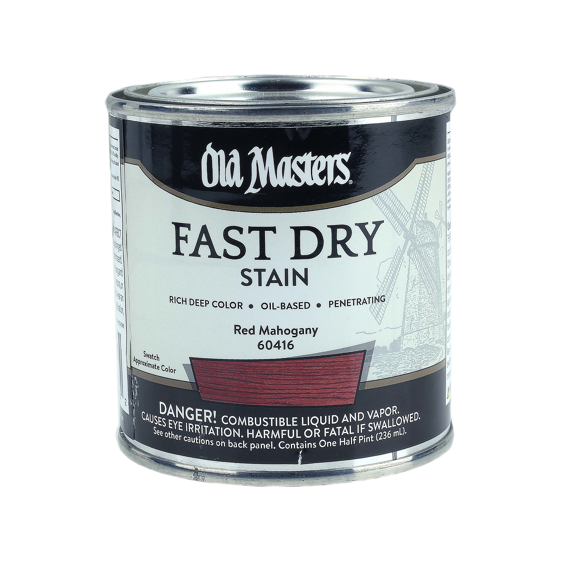 Oil-based red mahogany fast dry wood stain can for interior stains in Stains & Sealers collection under $50