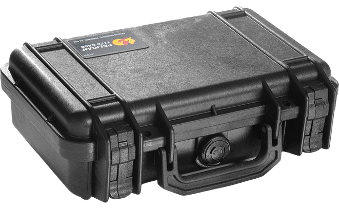 Compact black protective case designed for secure storage in Storage & Organization and Dorm Organization collections