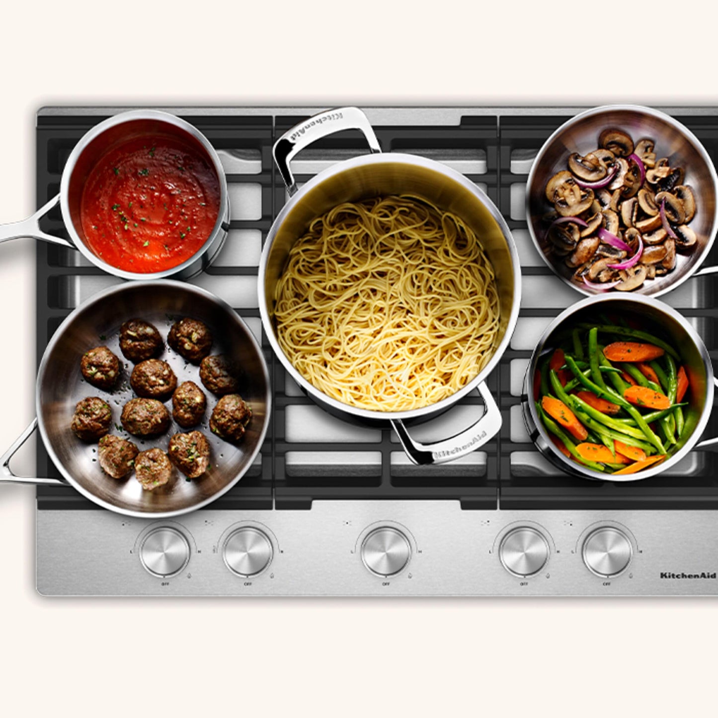 KitchenAid® 30 in. Gas Cooktop with 5 Versatile Burners
