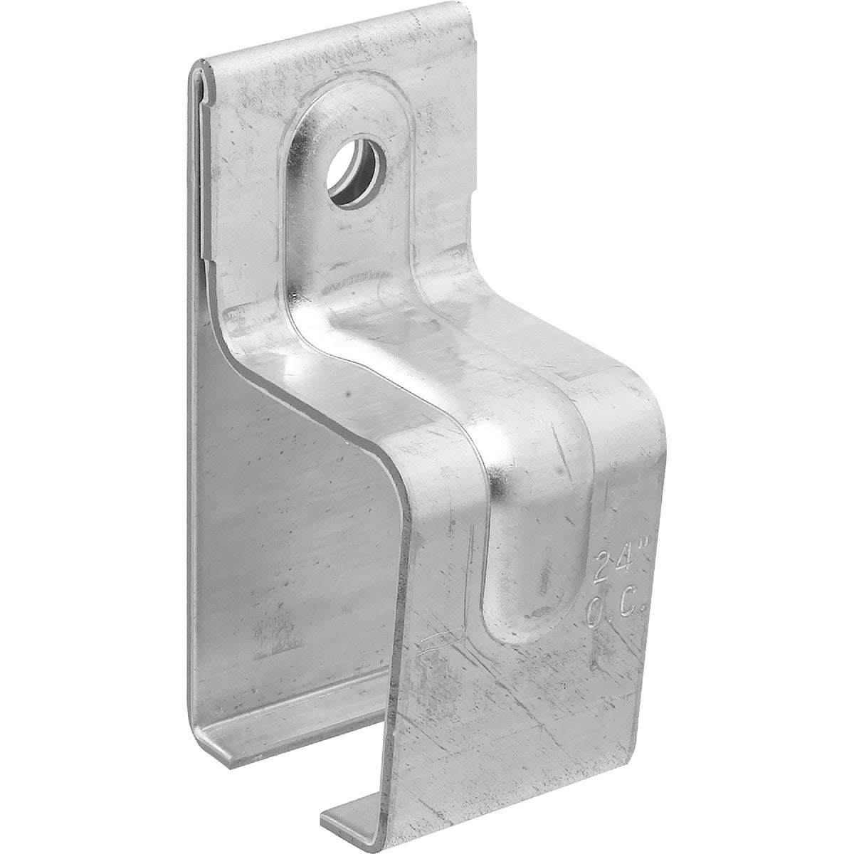Galvanized steel support bracket with single mounting hole for barn door box rail in hardware collections under $50