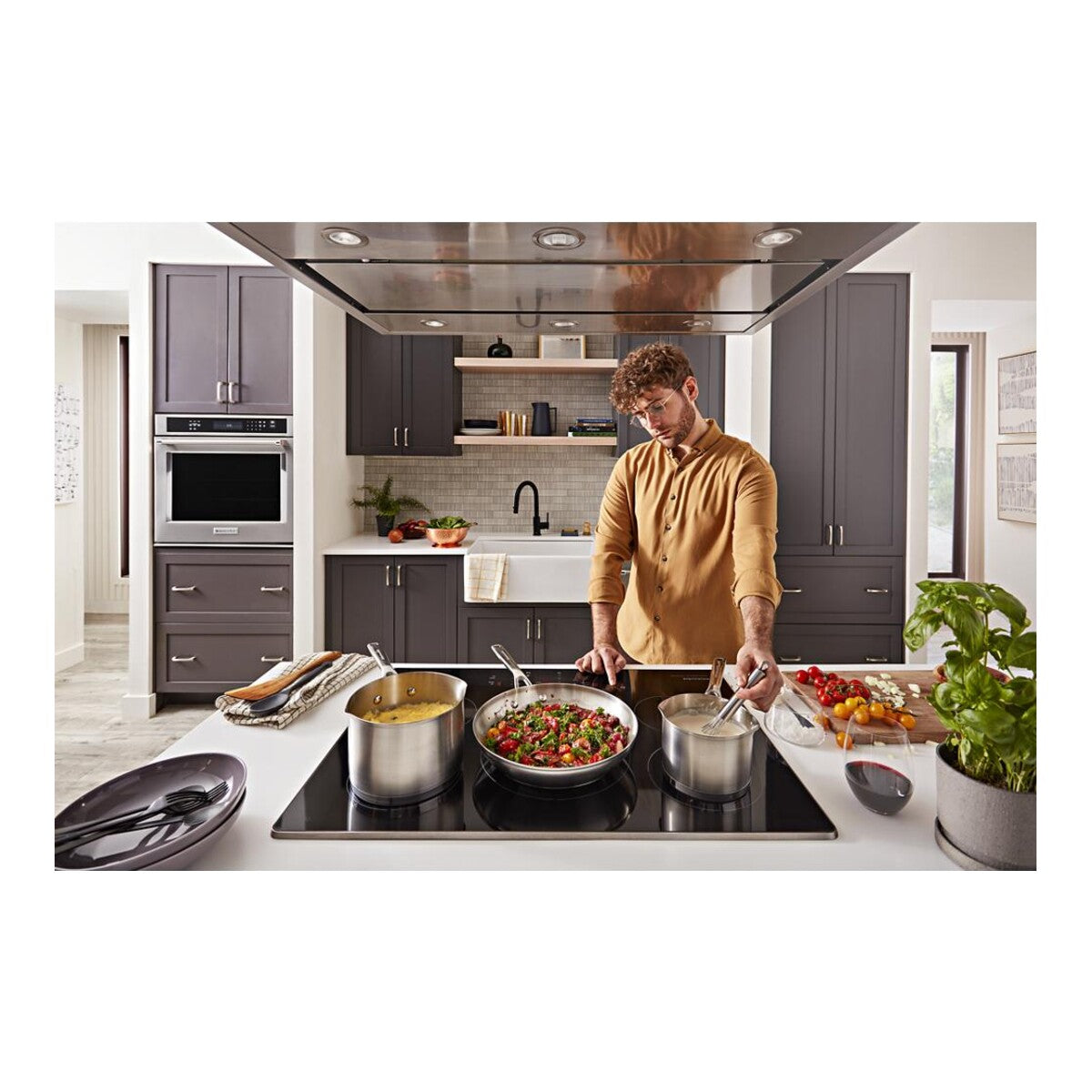 36" Island-Mount, 3-Speed Canopy Hood