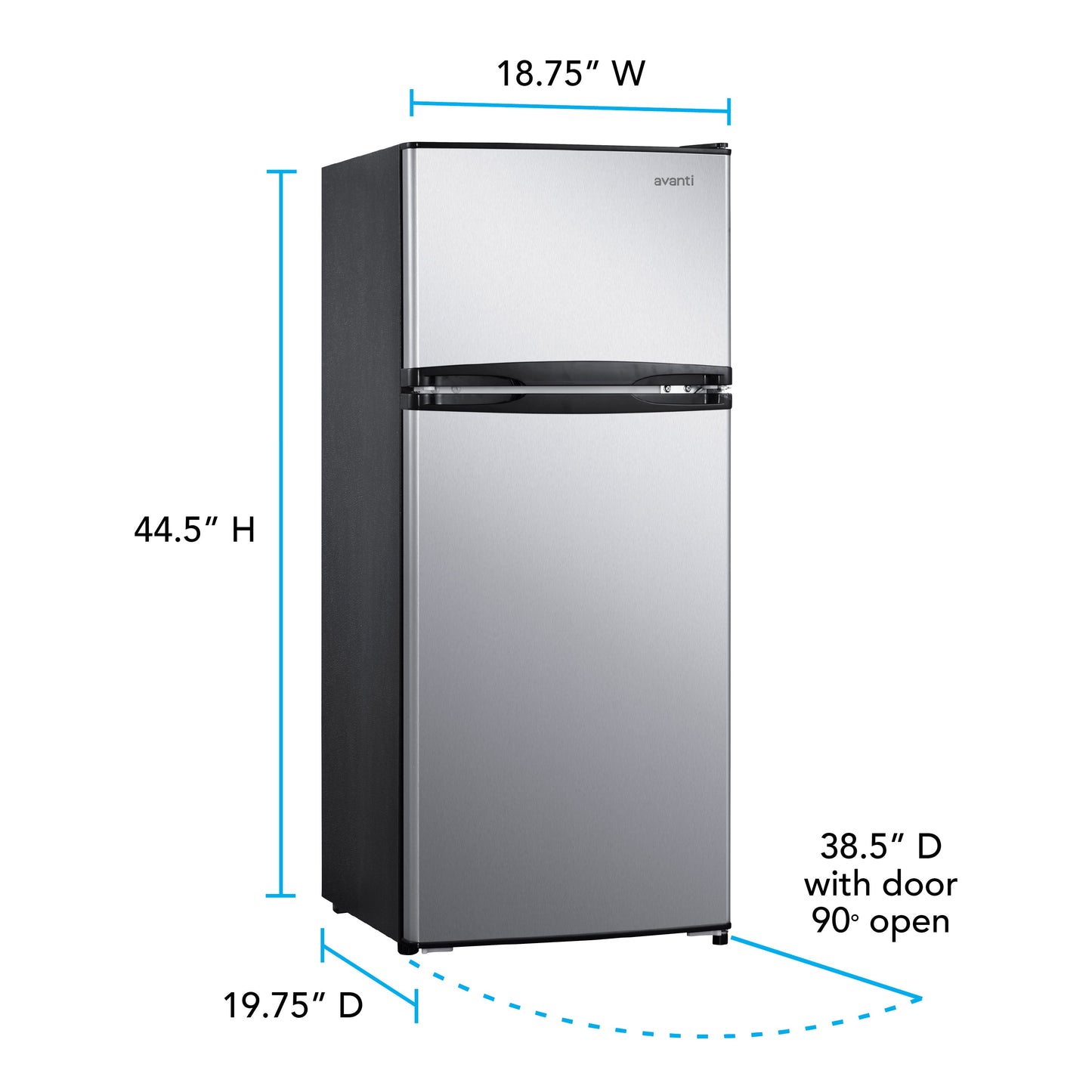Avanti Compact Refrigerator - Stainless Steel
