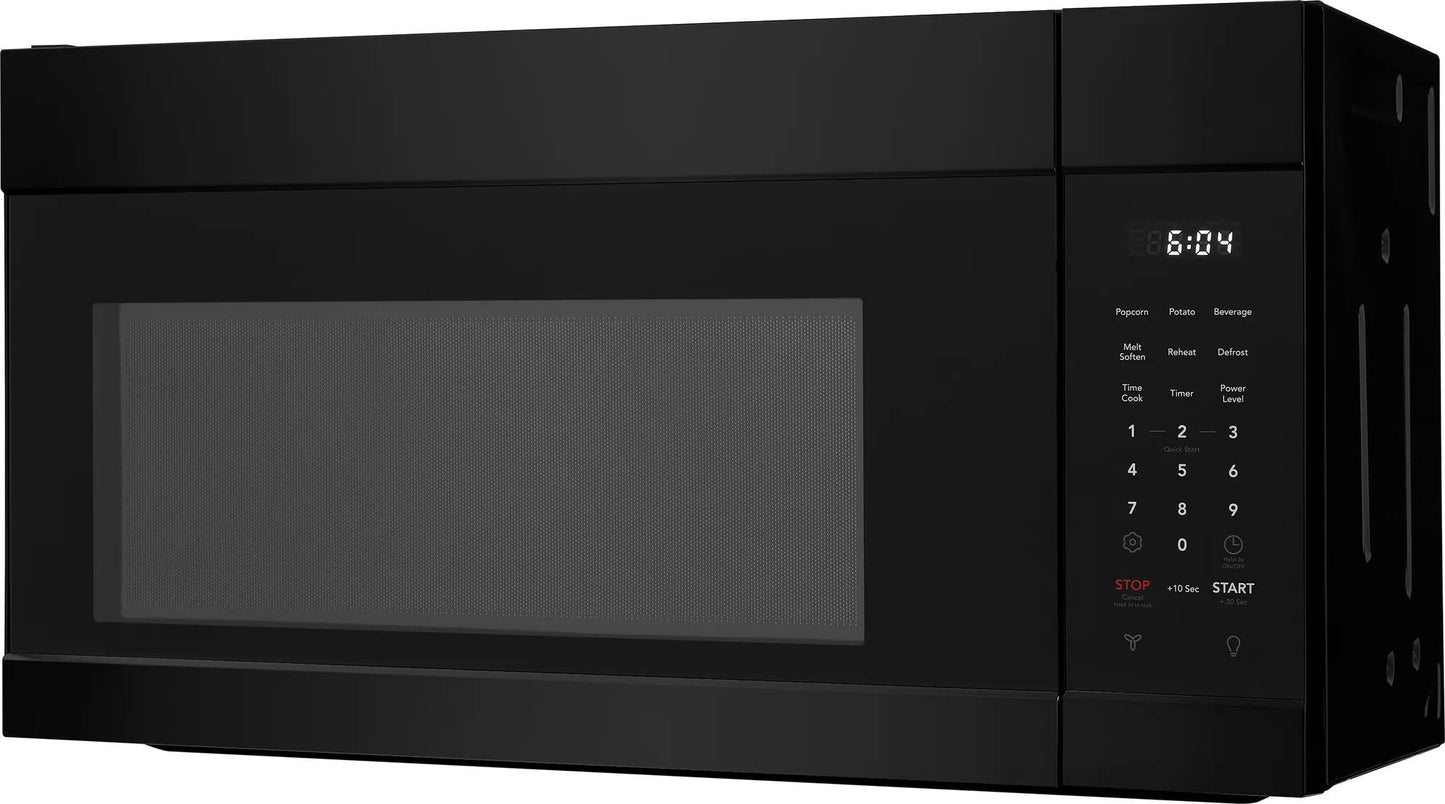 Black over-the-range microwave with digital keypad and timer for kitchen and appliances collections