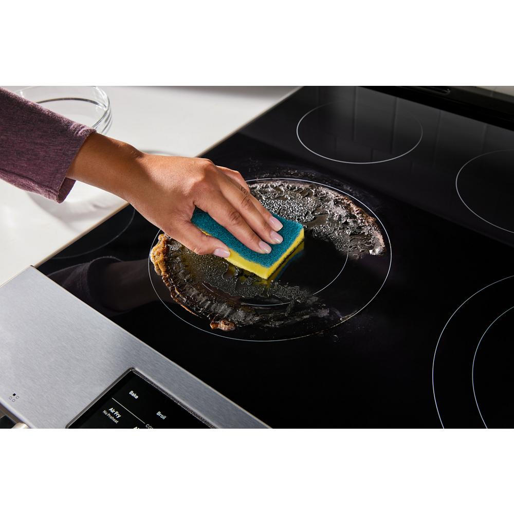 30-inch Electric Smart Range with Air Cooking Technology, No Preheat Air Fry, High Speed Preheat Oven, WipeClean™ Coating, and Steam/Self Clean