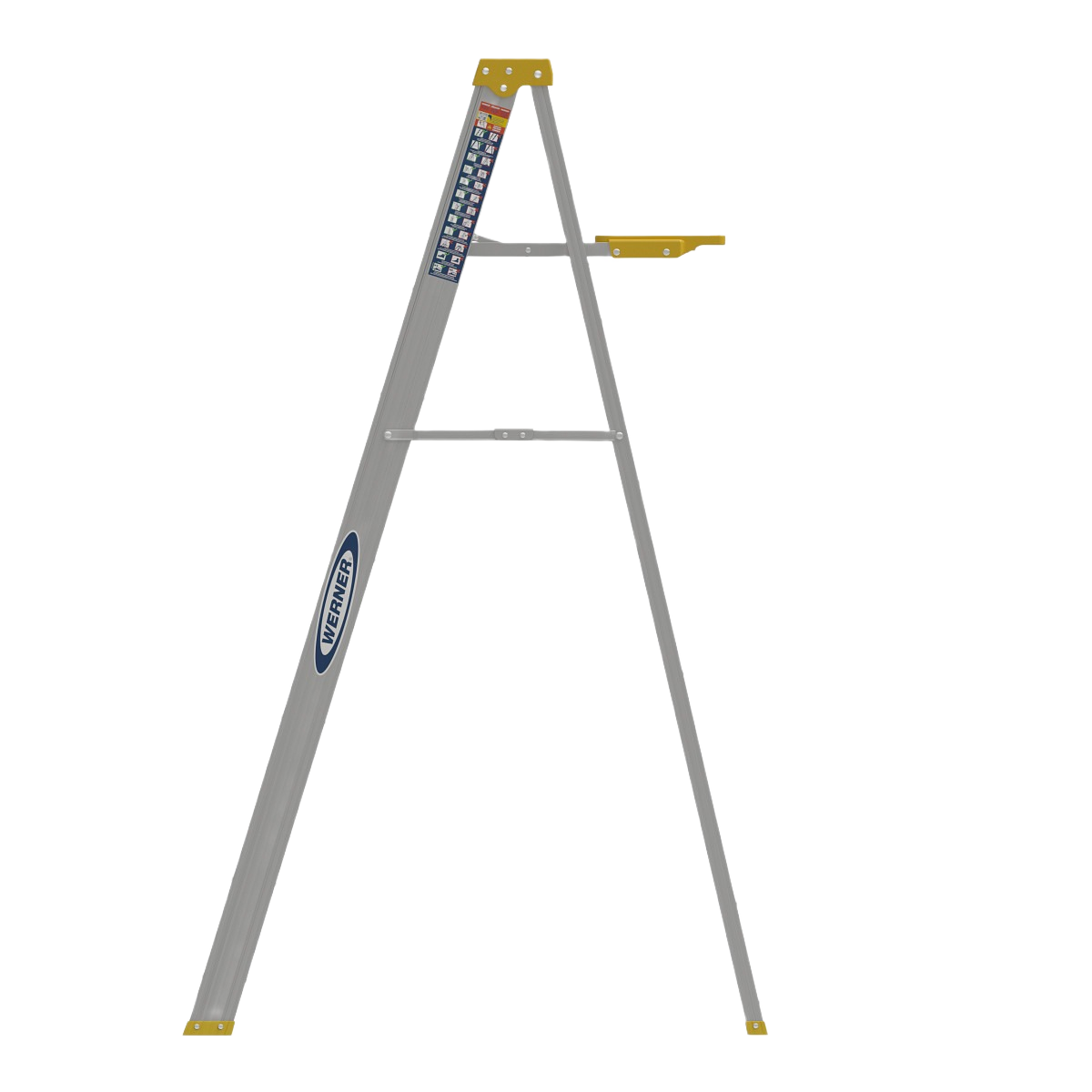 Werner 6 ft. Aluminum Type I Step Ladder, 250 Lb. Capacity