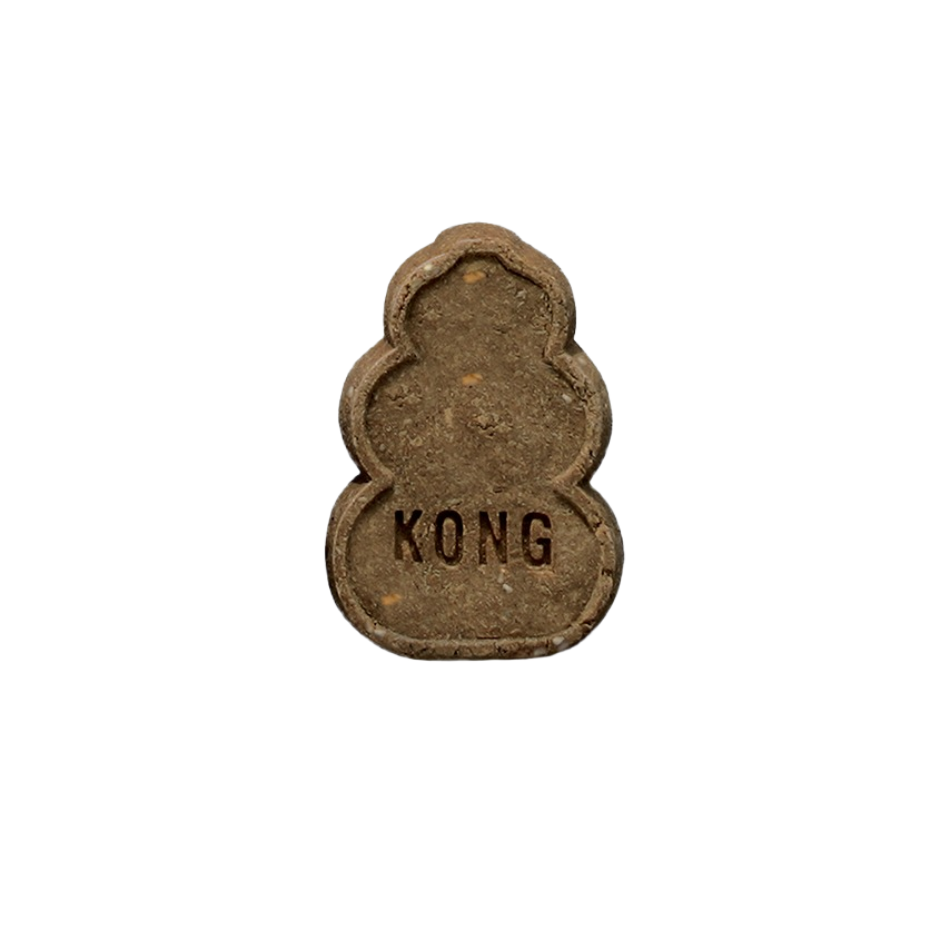 Small peanut butter dog biscuit shaped with KONG brand name for pet treats under $50 collections