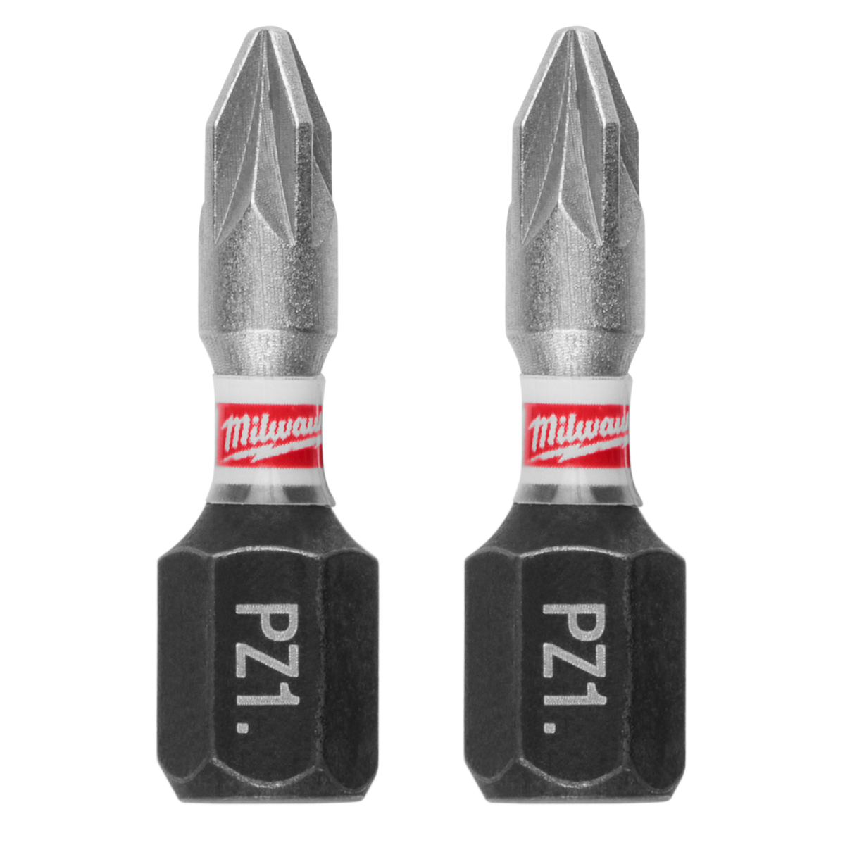 Milwaukee SHOCKWAVE™ Impact Duty 1" Pozidriv #1 Insert Bits, 2-Pack