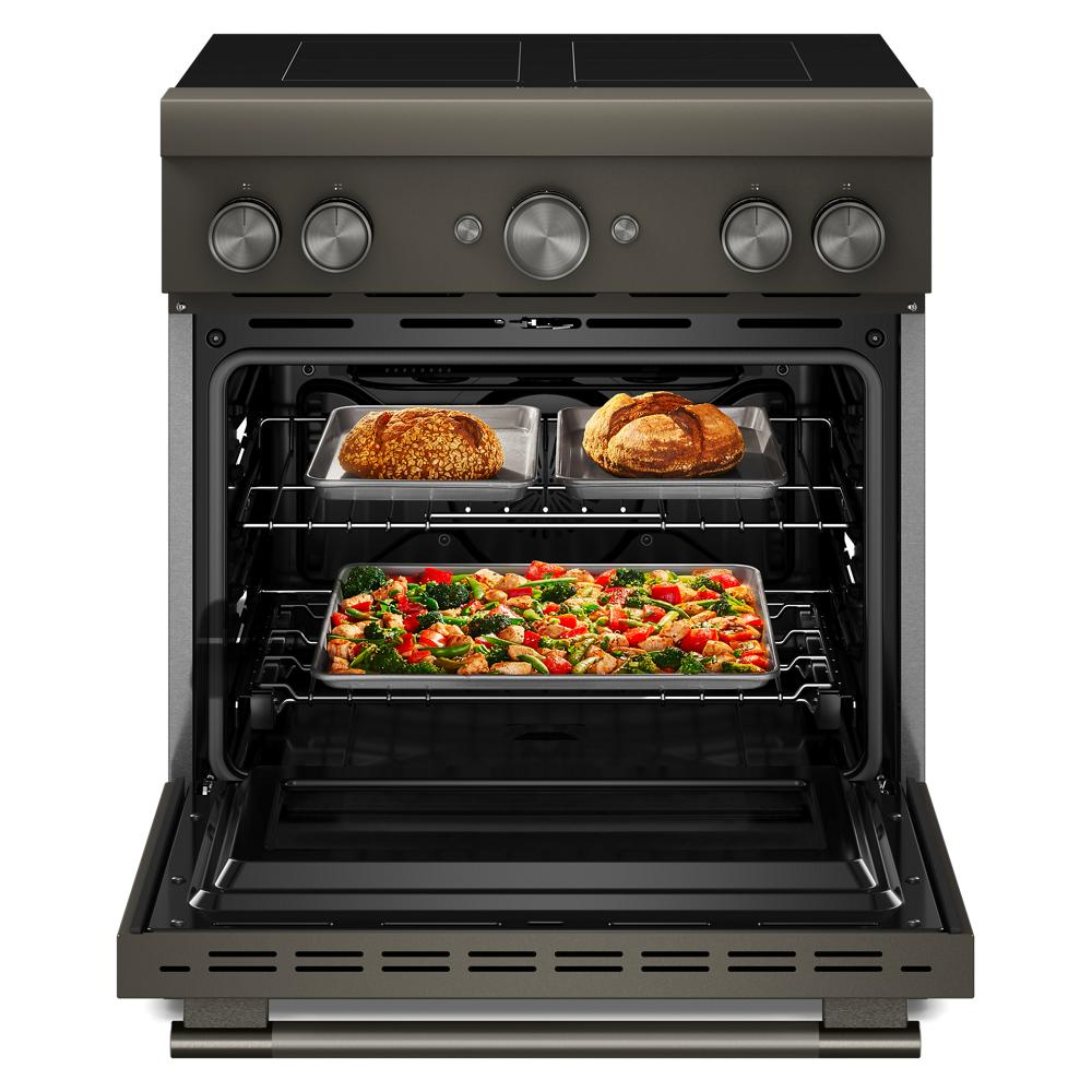 30-Inch 4-Element Induction Freestanding Commercial-Style Range with Air Fry