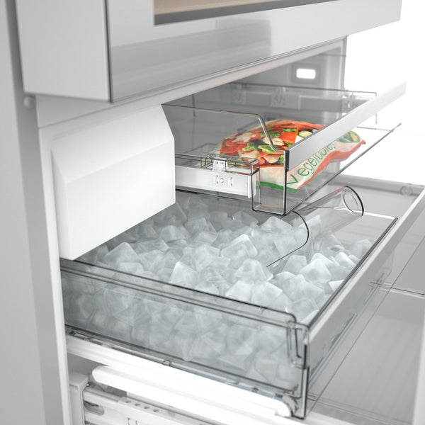 800 Series, French Door Bottom Mount Refrigerator, Glass door, 36'', Stainless Steel