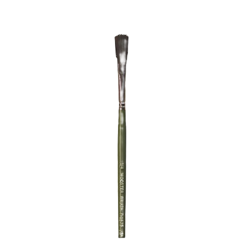1/4 inch artist brush with ox hair bristles and green wooden handle for fine lettering and detail work