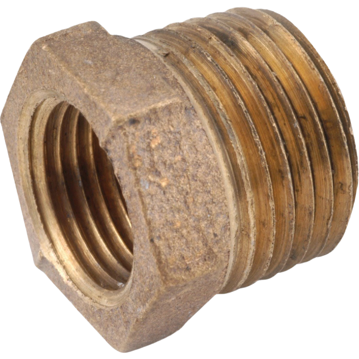 Red brass threaded reducing bushing fitting for plumbing and pipes in home improvement under $50 tools and supplies