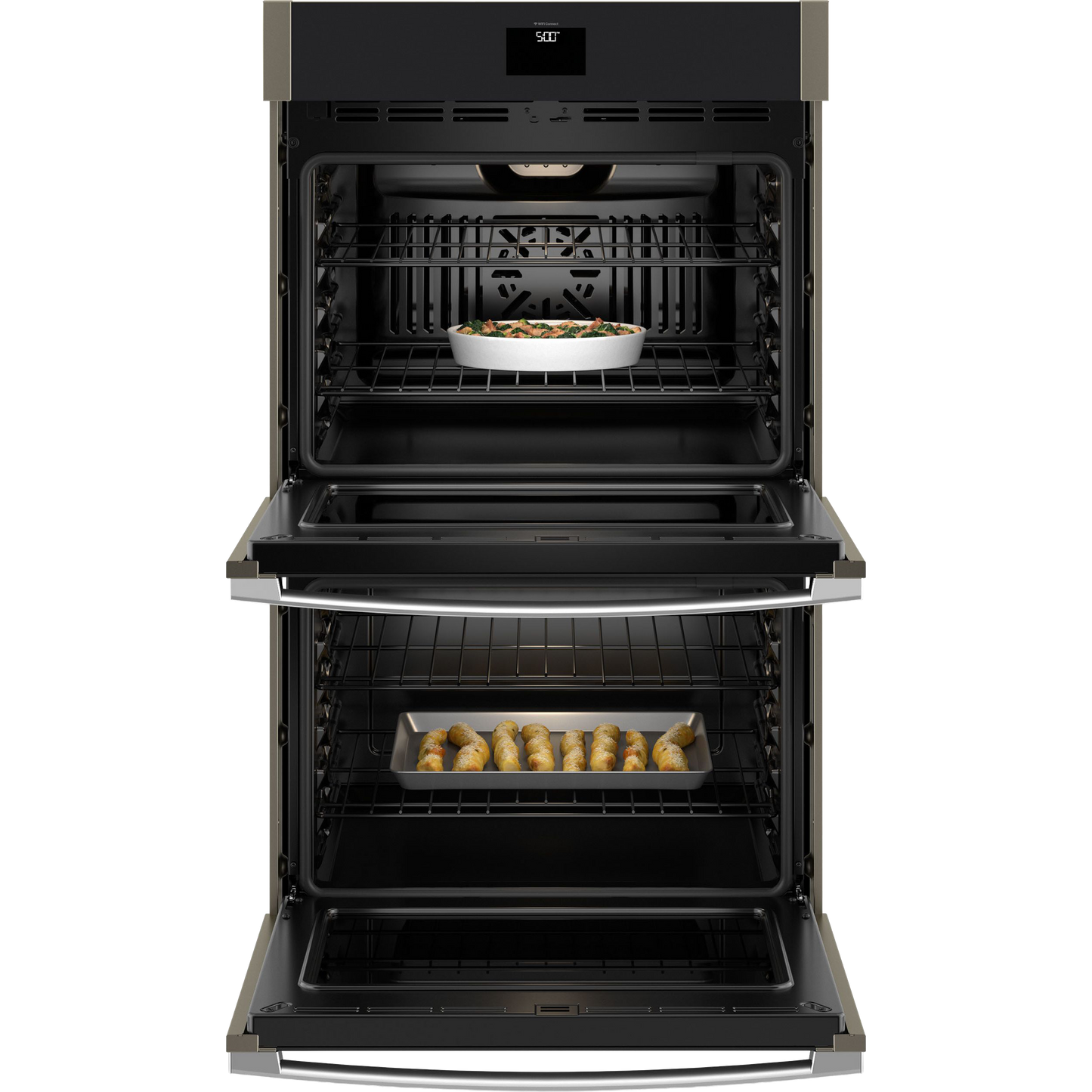 GE® 30" Smart Built-In Self-Clean Convection Double Wall Oven with No Preheat Air Fry