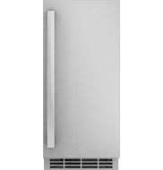 Modern stainless steel ice maker door panel with handle in kitchen appliances and ice makers collection