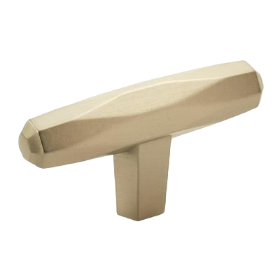 Golden champagne geometric cabinet knob with faceted design for furniture hardware under $50 collections