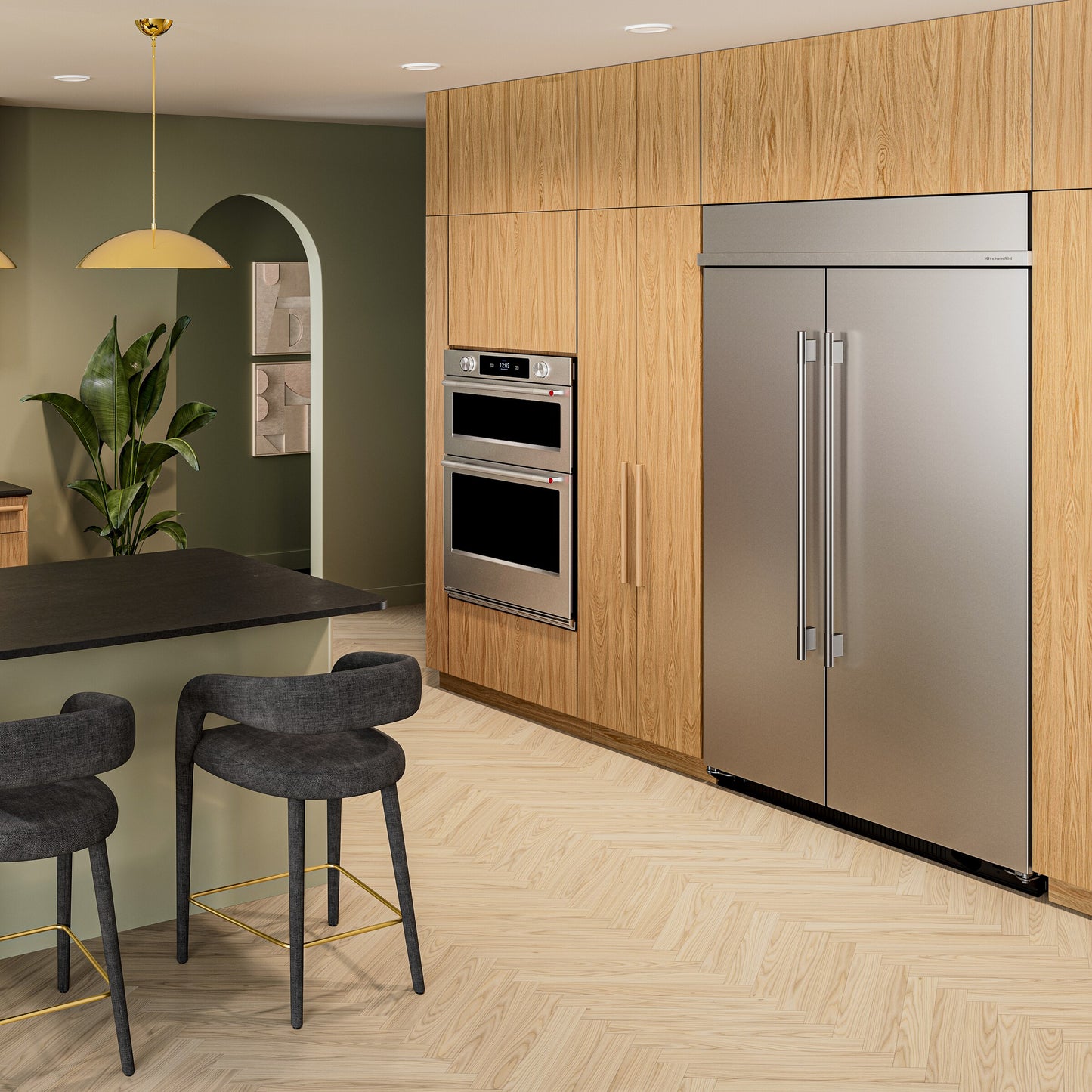 29.4 Cu. Ft. 48-Inch Built-In Side-by-Side Refrigerator with Signature Platinum Interior in PrintShield® Finish