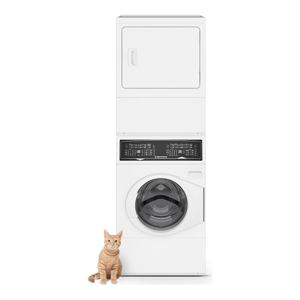 Speed Queen SF7 27 in. 3.5/7.0 Cu. Ft. Stacked Washer & Electric Dryer, White SF7008WE