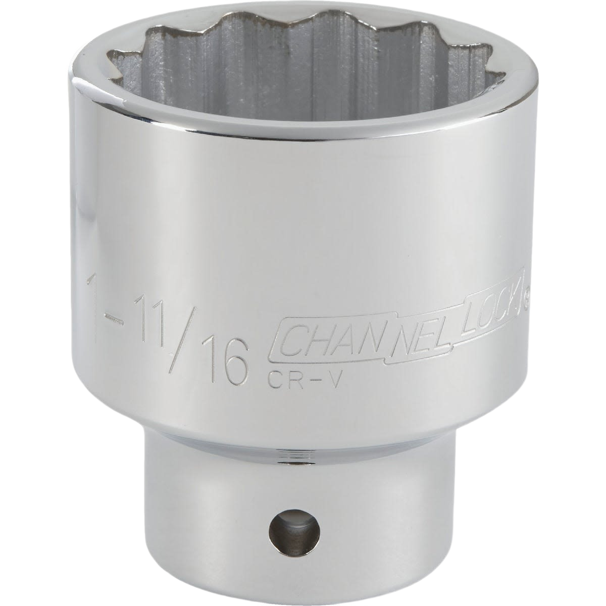 Chrome-plated 12-point shallow socket with color band for easy size ID in hand tools and sockets under $50 collection