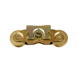 Metal tandem roller assembly with dual ball-bearing wheels for smooth sliding door operation in home improvement projects
