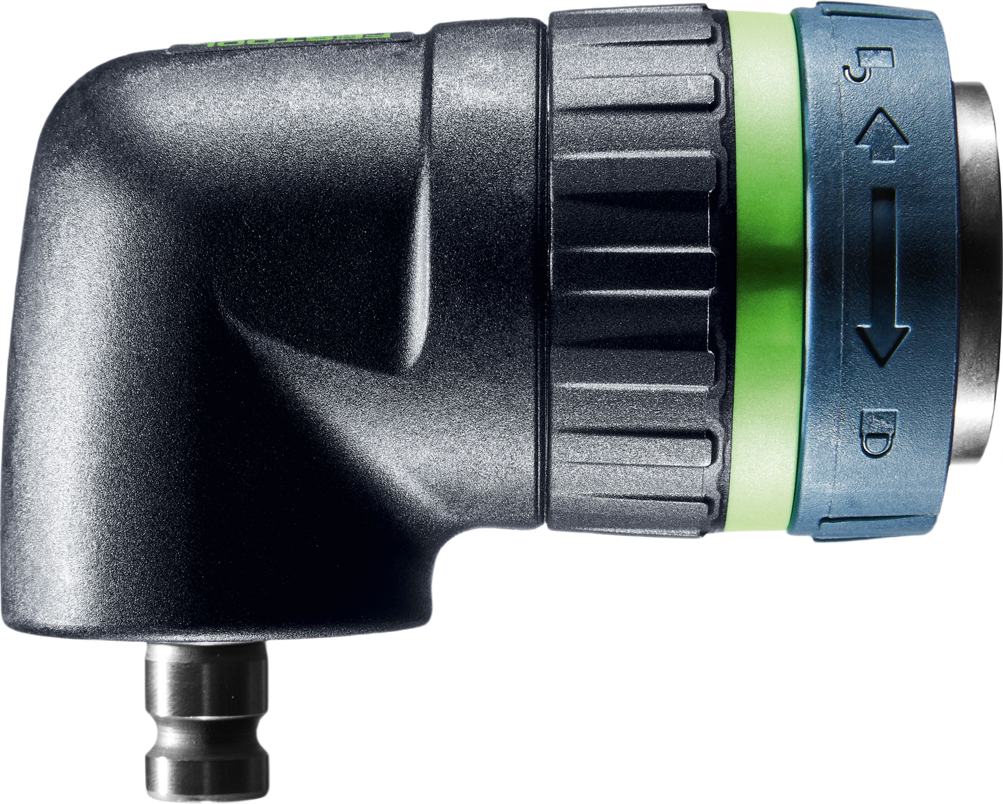 Right angle drill attachment with locking collar for precise drilling in tight spaces, part of Festool tool accessories under $100
