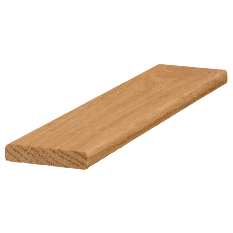 Smooth oak rail fillet in natural finish for square baluster installation in home improvement projects