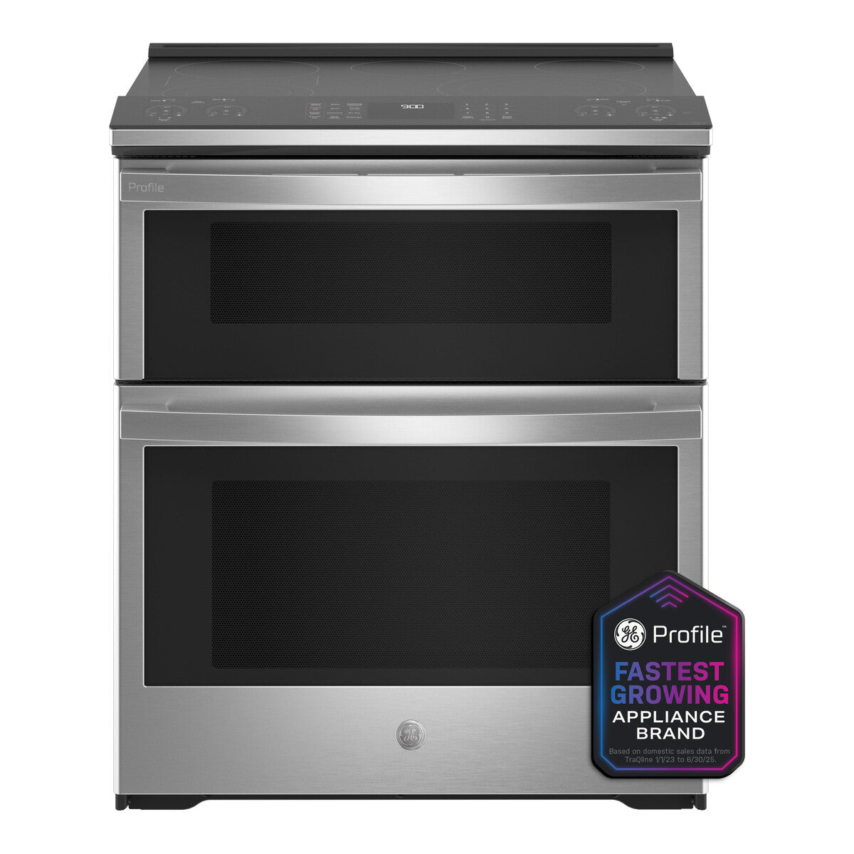 GE Profile™ 30" Smart Slide-In Electric Double Oven Convection Fingerprint Resistant Range