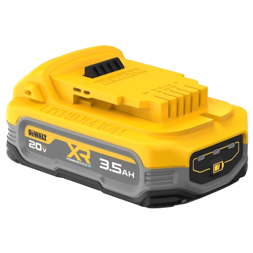 Yellow and gray 20V MAX XR POWERSTACK 3.5Ah lithium-ion battery for power tool accessories and home improvement tasks
