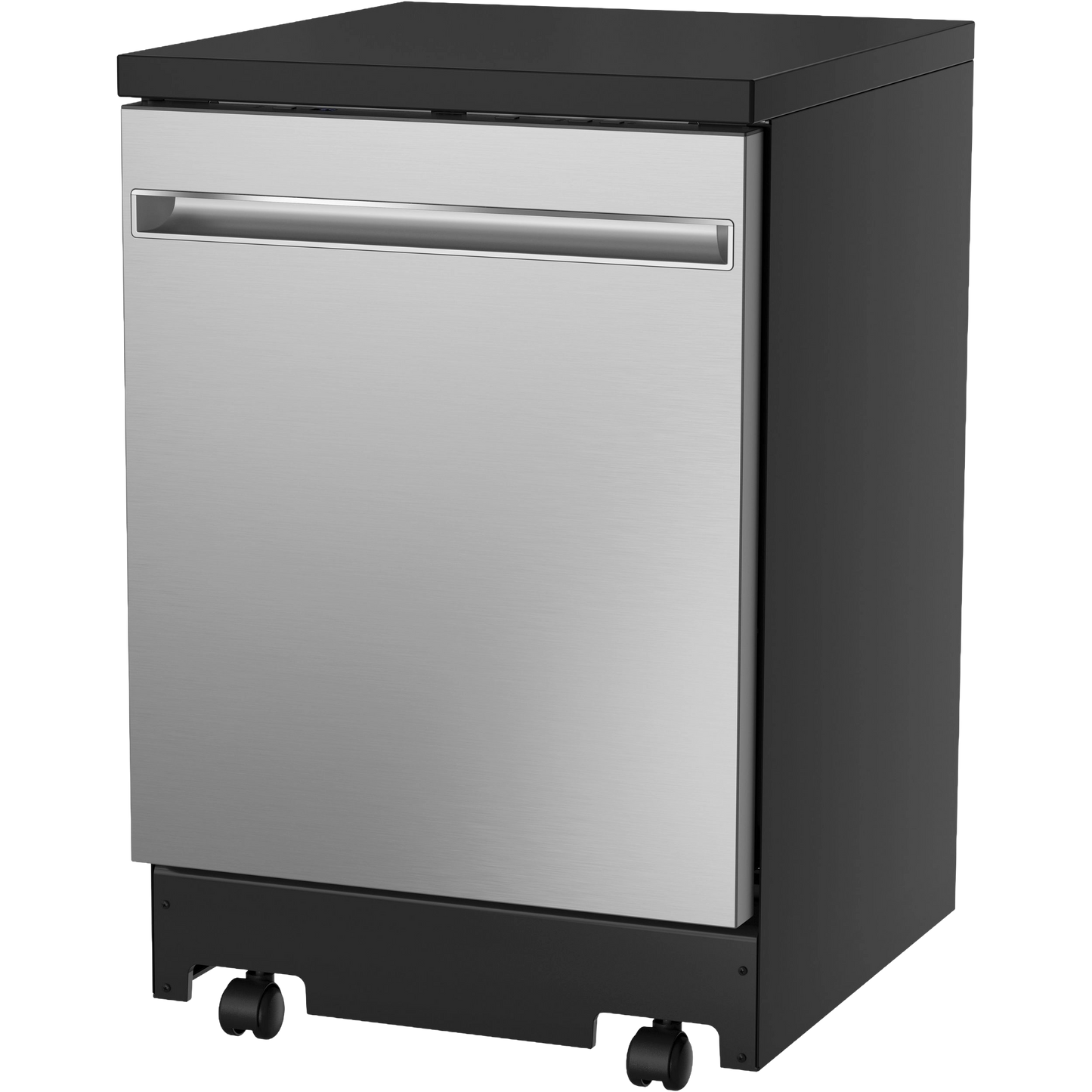 GE® ENERGY STAR® 24" Stainless Steel Interior Portable Dishwasher with Sanitize Cycle