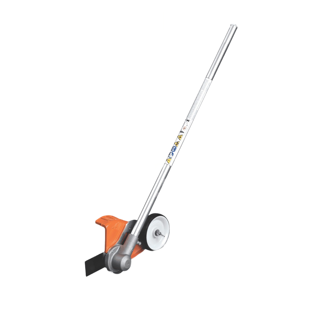 Straight lawn edger attachment with durable metal shaft and wheel for precise landscaping in Trimmers & Edgers collections
