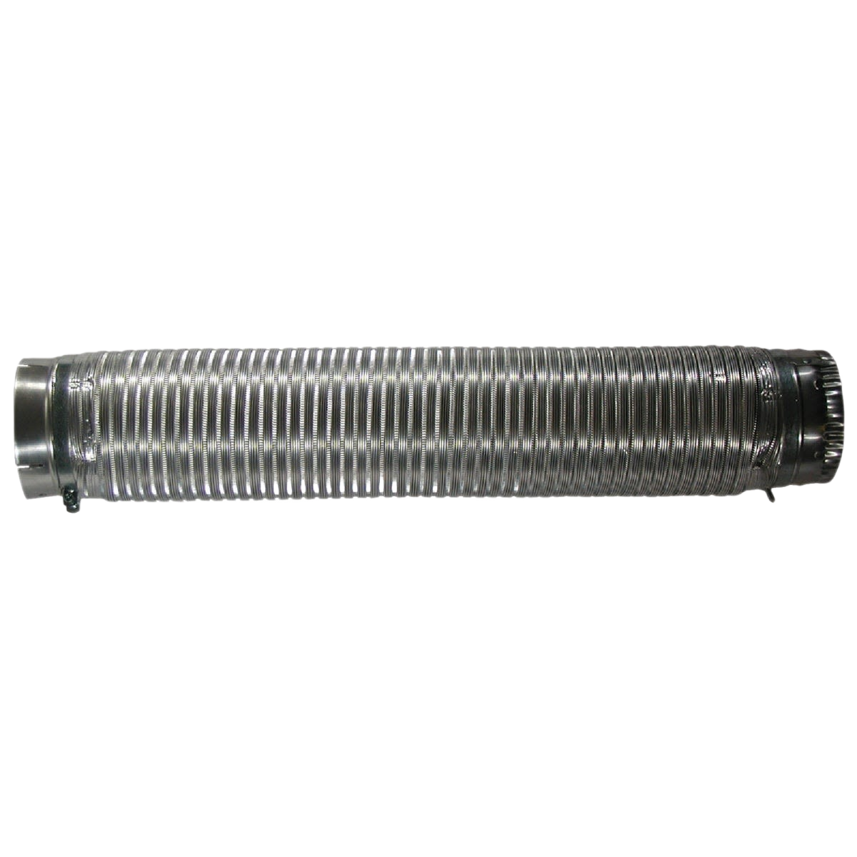 Flexible metal dryer vent duct with snap-lock connectors for ventilation in home improvement projects