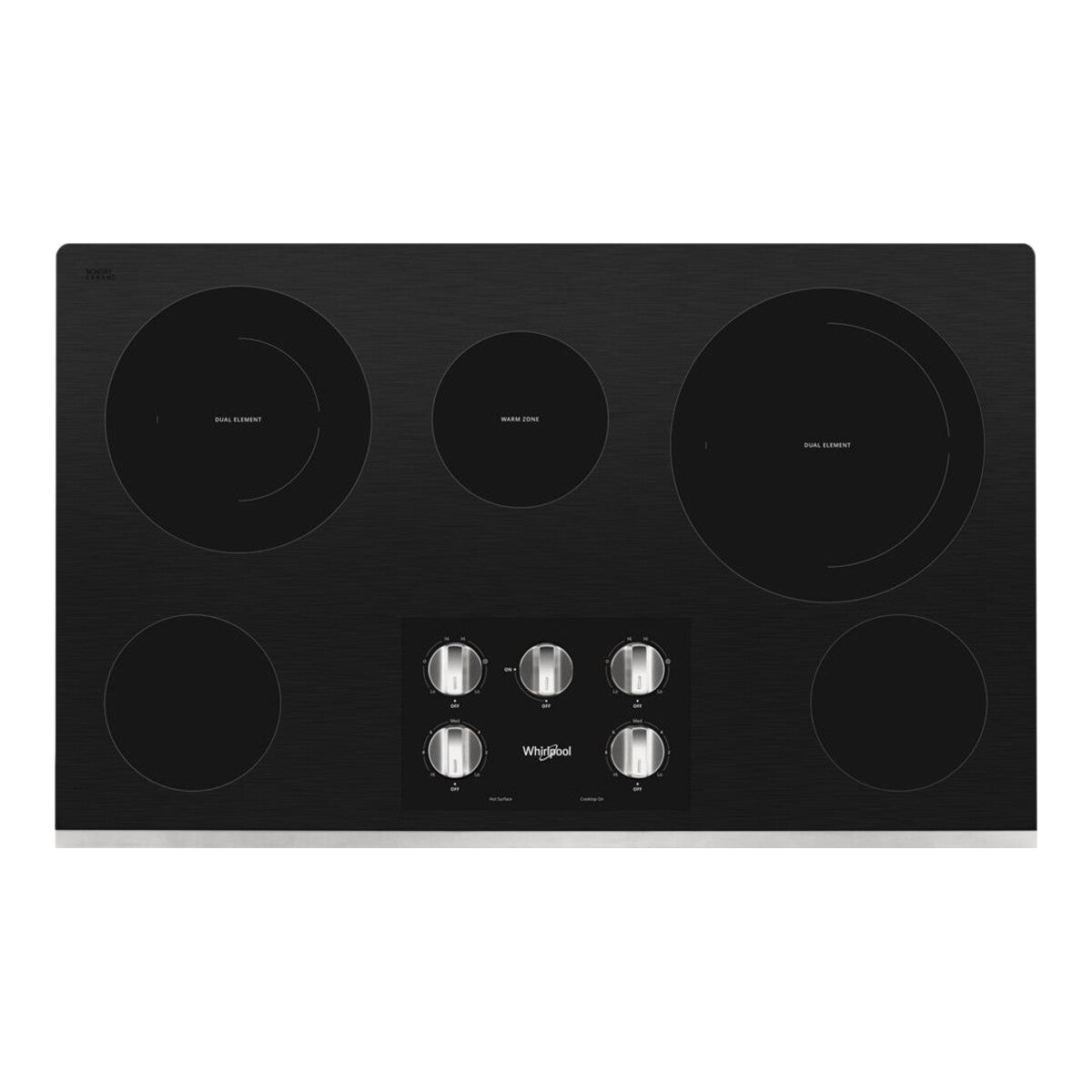 36-inch Electric Ceramic Glass Cooktop with Two Dual Radiant Elements