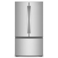Stainless steel 36-inch wide true counter depth French door refrigerator with bottom freezer for kitchen appliances