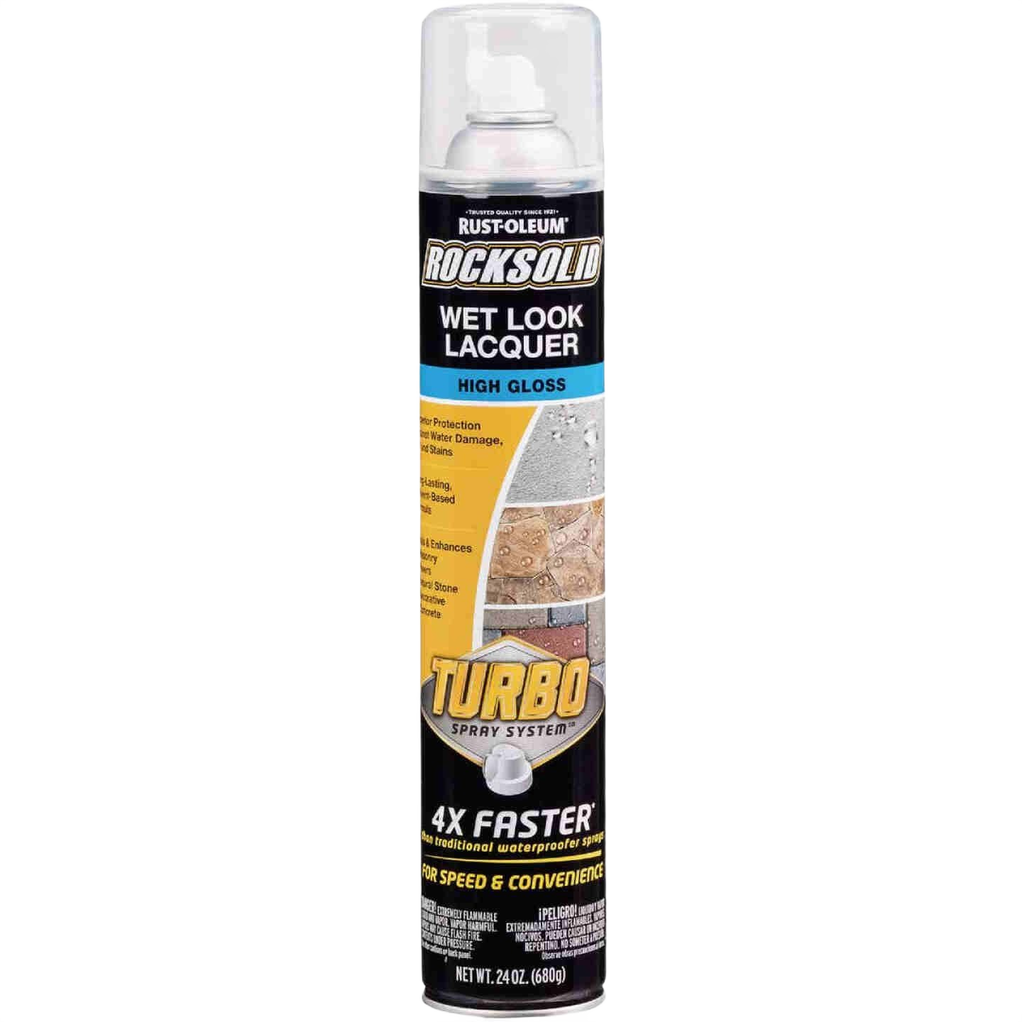 Rust-Oleum clear high gloss wet look lacquer spray sealer for masonry protection in stains and sealers under $50 collections