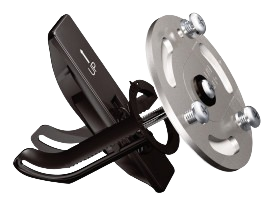 Metal wall mounting bracket with stainless steel secure mount plate for bathroom safety and home improvement installations