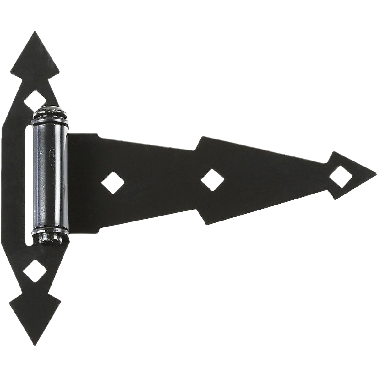 Black steel tee hinge with decorative arrow design for gates and doors in Door Knobs & Hardware collection