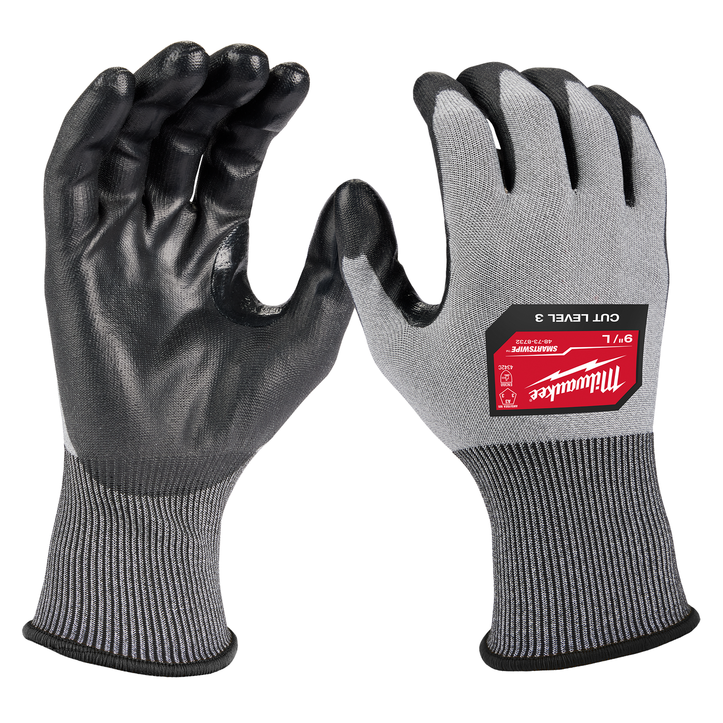 Milwaukee Cut Level 3 High Dexterity Polyurethane Dipped Gloves - L